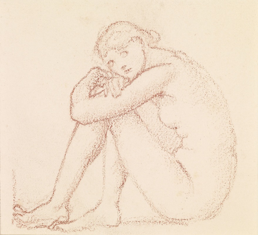 Female Nude – Study by Сэр Эдвард Коли Берн-Джонс — digital art print download