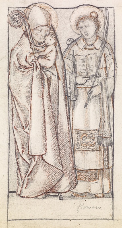 St Nicholas and St Stephen by Сэр Эдвард Коли Берн-Джонс — digital art print download