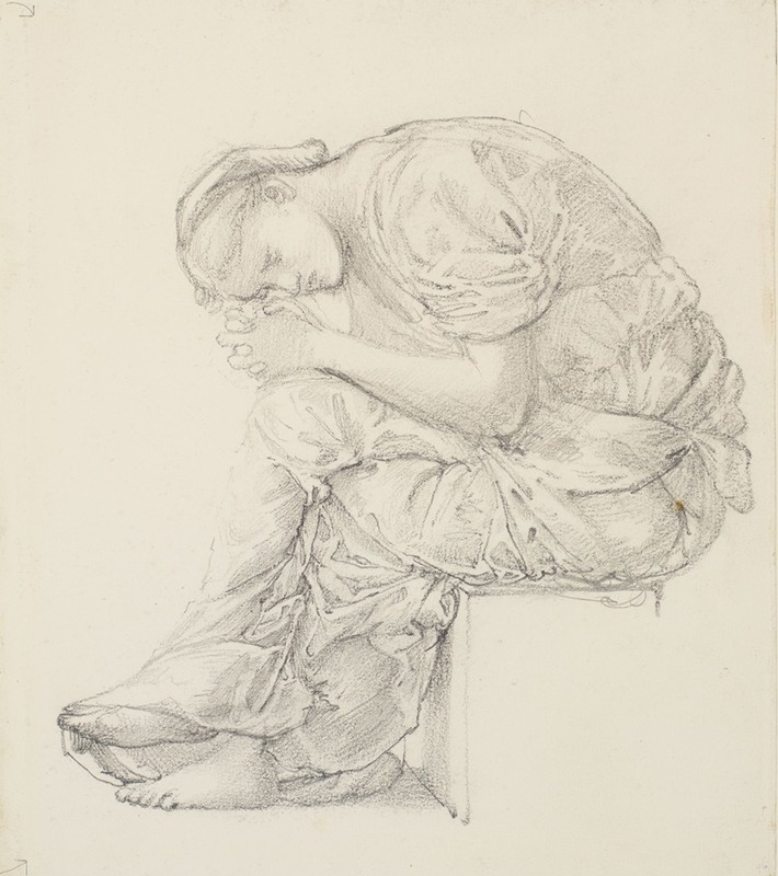 The Lament – Study for the Figure on the Right — Sir Edward Coley Burne-Jones