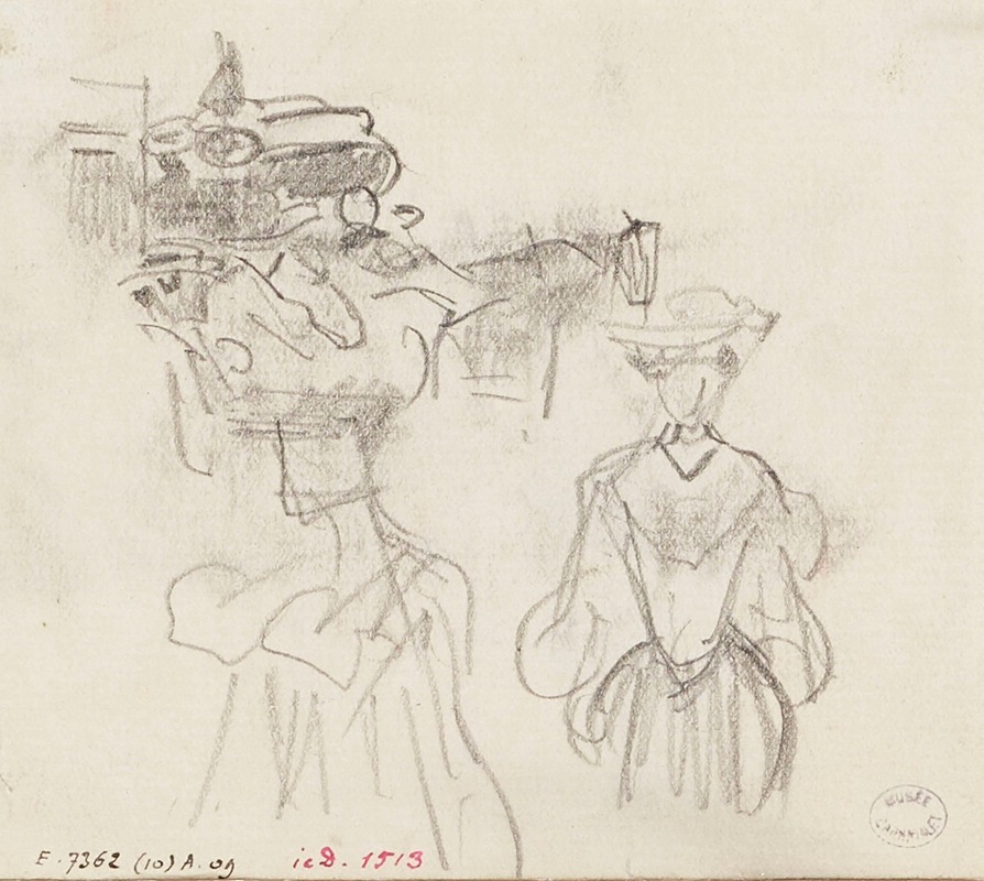 Femmes dans la rue by Фредерик Убро, 1895 - 1905 — digital art print download