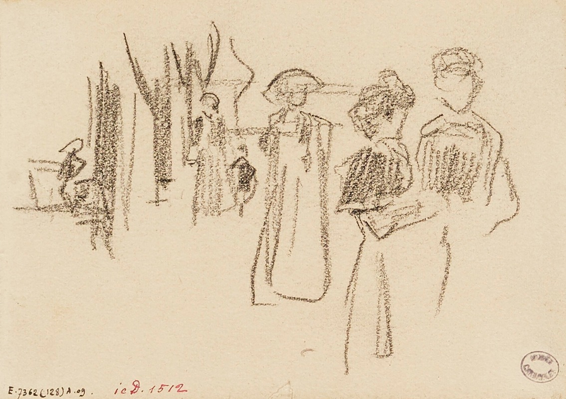Femmes et enfant by Фредерик Убро, 1895 - 1905 — digital art print download