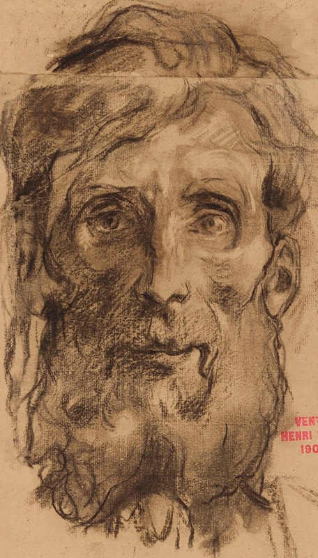 Etude de visage d'homme by Анри Леопольд Леви — digital art print download