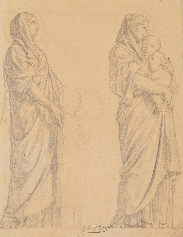 la procession des Saintes Femmes by Жан-Ипполит Фландрен, 1849-1853 — digital art print download