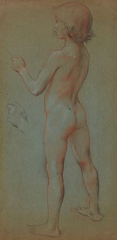 Etude pour le décor de l'Opéra Comique ; Fillette nue — Luc-Olivier Merson
