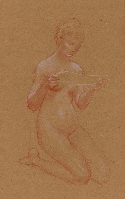 Femme nue à genoux — Luc-Olivier Merson