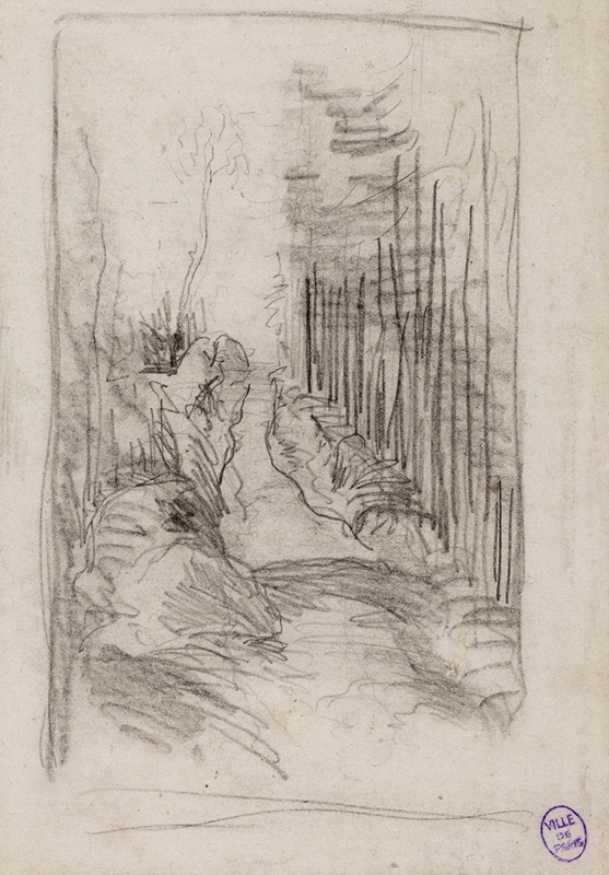 Croquis d'une allée en forêt — Narcisse-Virgile Diaz de La Peña