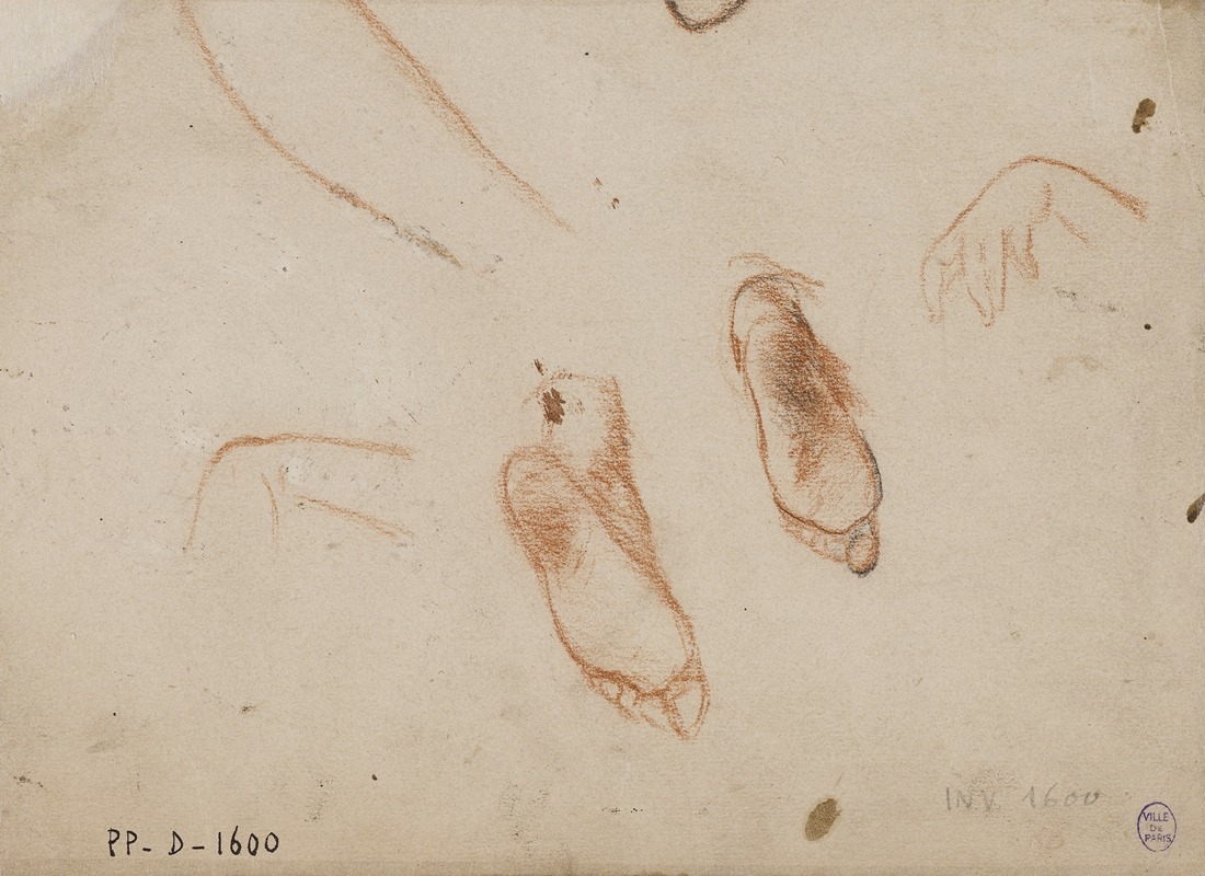 Deux études de pieds et de main — Narcisse-Virgile Diaz de La Peña