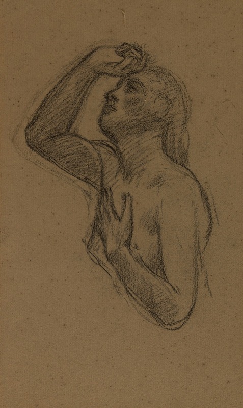Buste de femme, main droite posée sur le front — Pierre Puvis de Chavannes