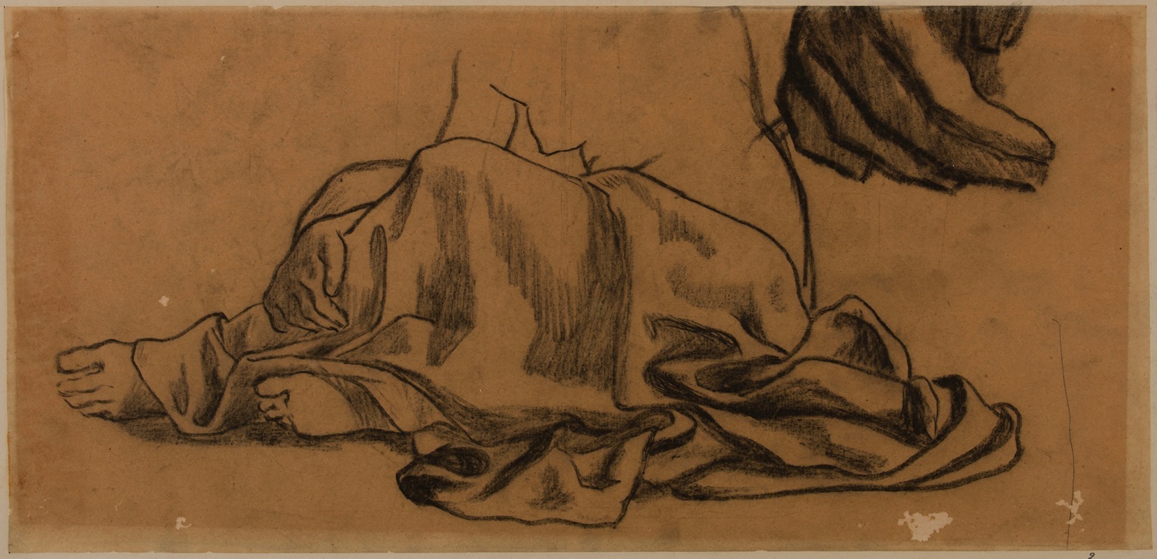 Etude de draperie et étude de doigts — Pierre Puvis de Chavannes