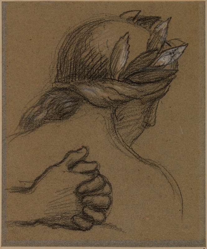 Etude de tête et de mains by Пьер Пюви де Шаванн, 1886-1889 — digital art print download