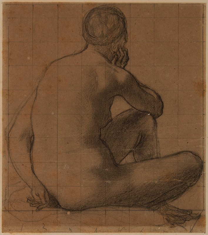 Femme assise, nue de dos — Pierre Puvis de Chavannes