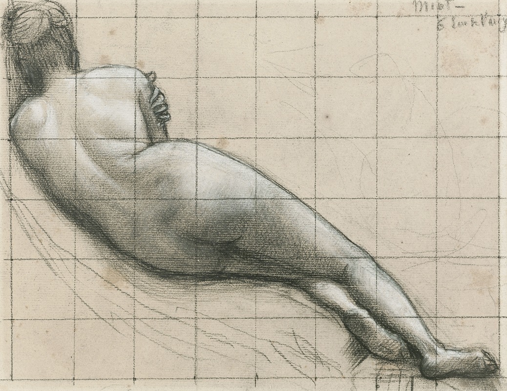Femme couchée by Пьер Пюви де Шаванн, 1867 — digital art print download