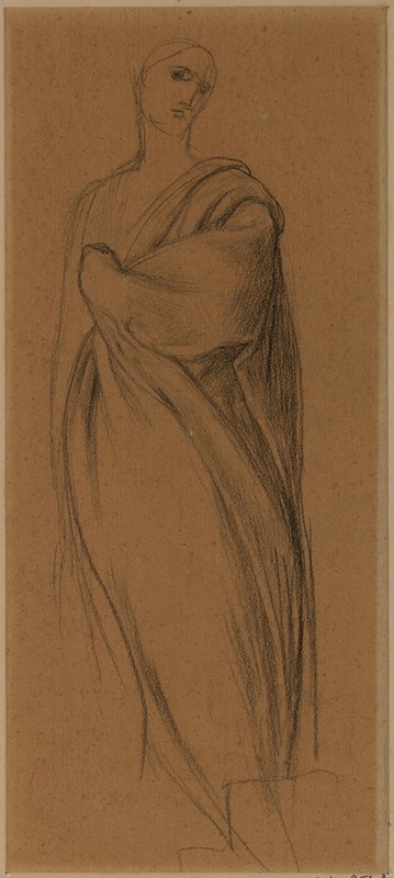 Femme drapée, debout, de face by Пьер Пюви де Шаванн, 1866-1869 — digital art print download