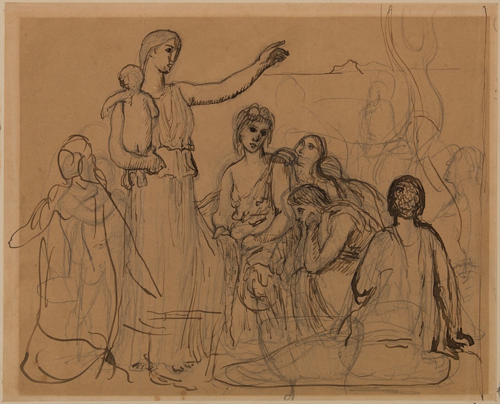 Groupe de femmes by Пьер Пюви де Шаванн, 1867-1869 — digital art print download