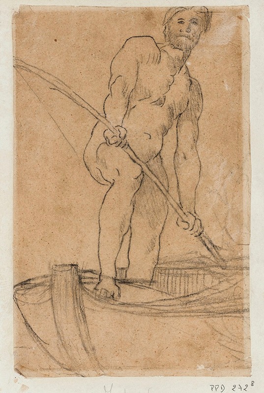 Homme debout dans une barque by Пьер Пюви де Шаванн, 1866 — digital art print download