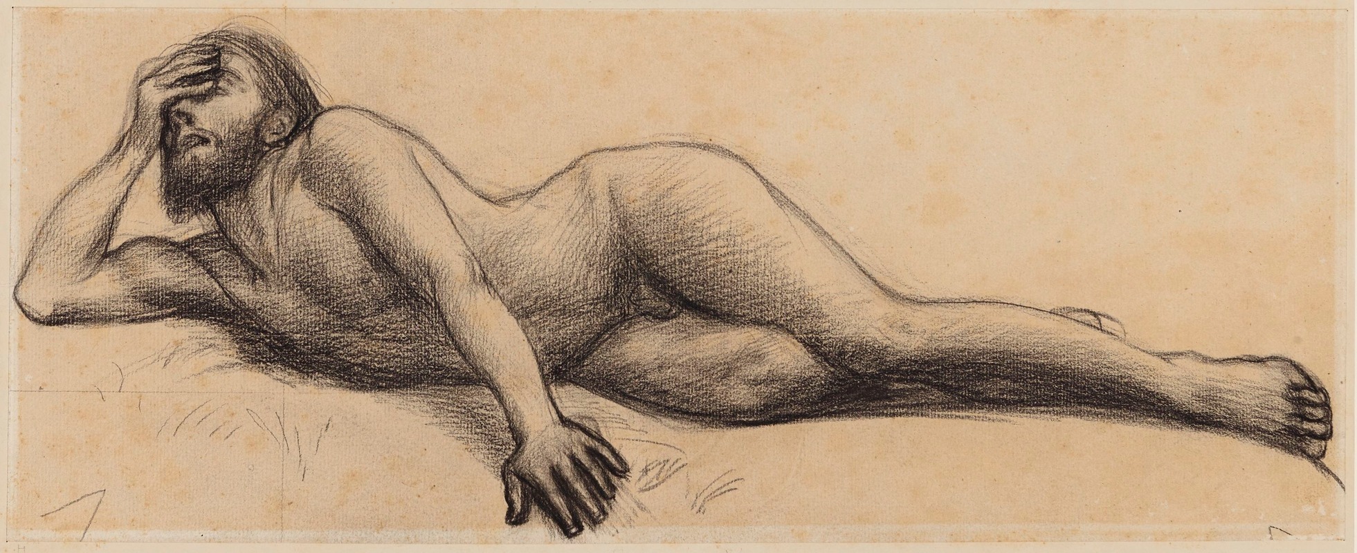 Homme nu étendu par terre — Pierre Puvis de Chavannes