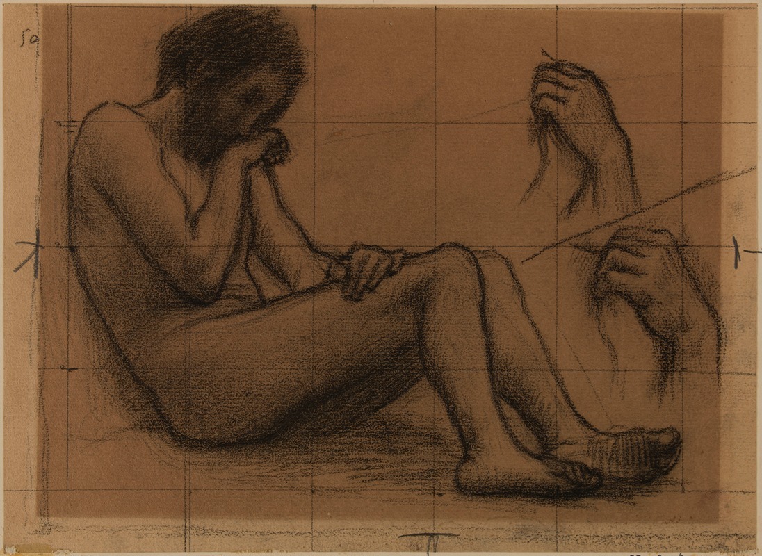 Homme nu, à demi étendu — Pierre Puvis de Chavannes