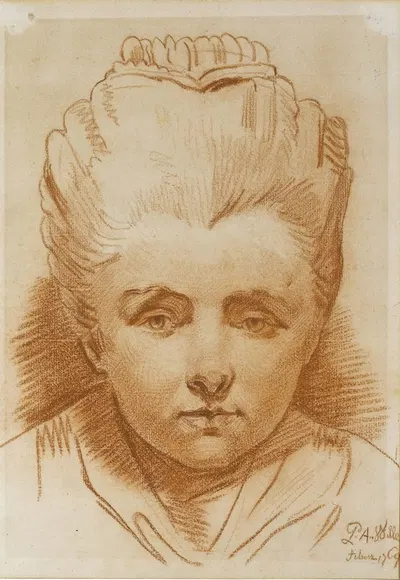 Portrait of a young girl by Пьер Александр Вилле, 1769 — digital art print download