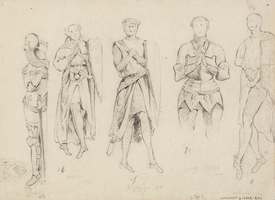 Chevaliers médiévaux, gisant — Проспер Лафай