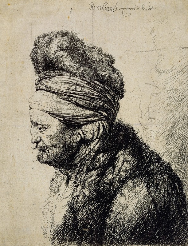The Second Oriental Head by Рембрандт ван Рейн, c.1635 — digital art print download