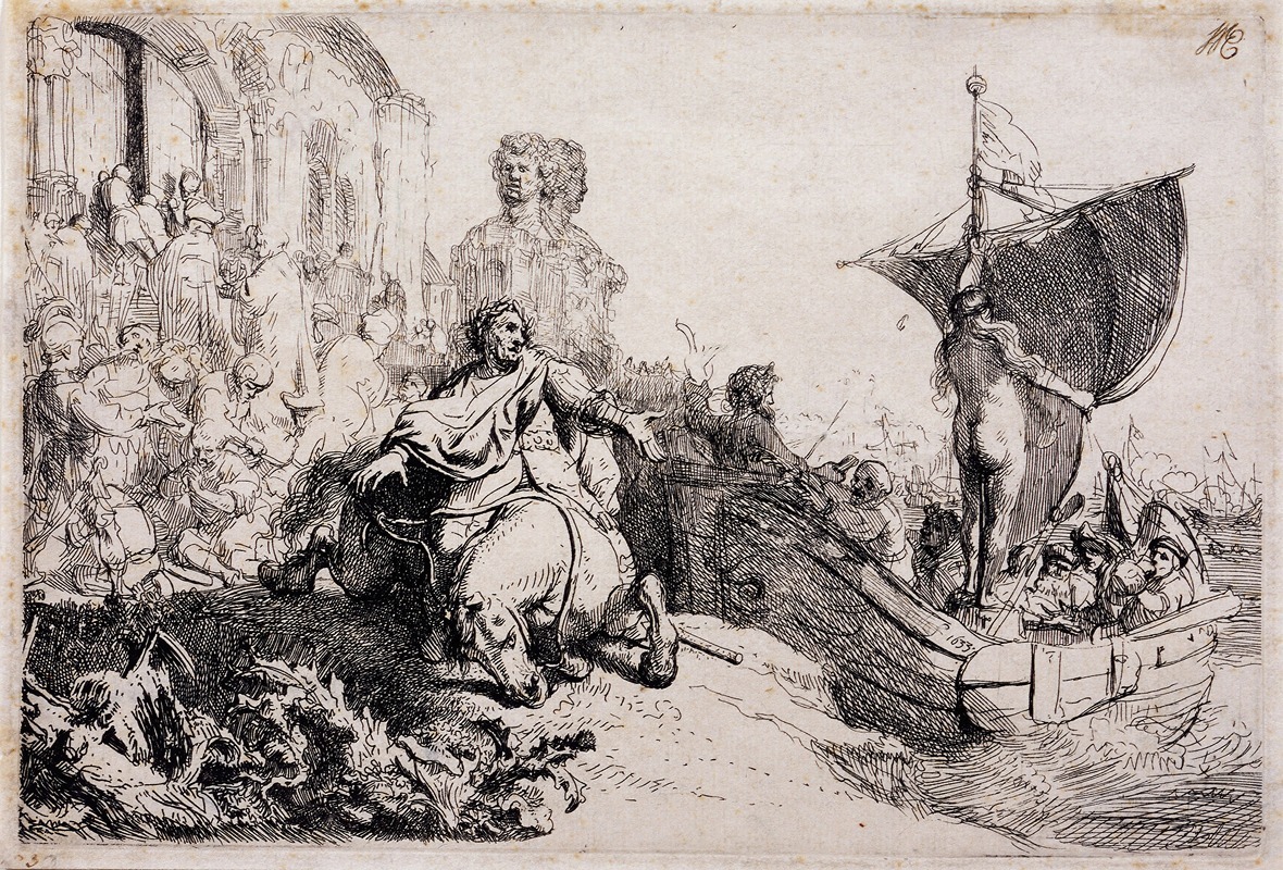 The Ship of Fortune by Рембрандт ван Рейн, 1633 — digital art print download