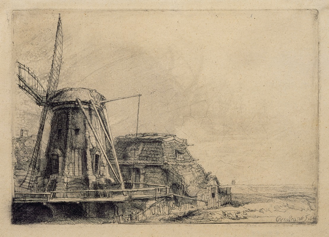 The Windmill by Рембрандт ван Рейн, 1641 — digital art print download