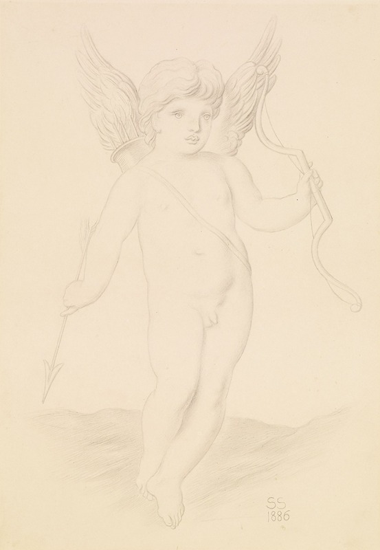 Cupid by Симон Соломон, 1886 — digital art print download