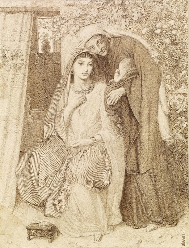 Ruth, Naomi and the Child Obed — Simeon Solomon