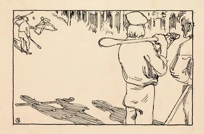 Hitting the Disc by Аксели Галлен-Каллела, 1906 — digital art print download