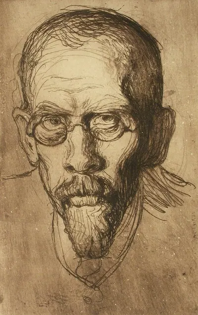 Pharmacist Filip Gallen, the Artist’s Brother by Аксели Галлен-Каллела, 1909 — digital art print download
