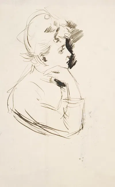 Portrait of a lady, Study by Аксели Галлен-Каллела — digital art print download