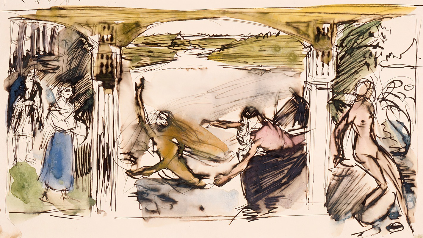 The Aino Myth, sketch by Аксели Галлен-Каллела — digital art print download
