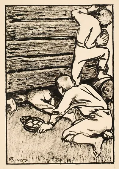 The Egg Thieves by Аксели Галлен-Каллела, 1907 — digital art print download