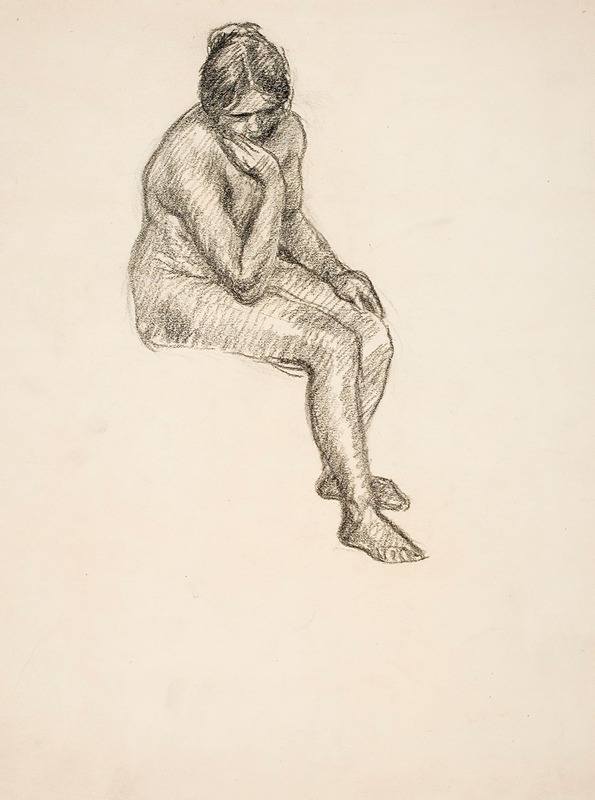 Malliharjoitelma, istuva nainen — Alfred William Finch