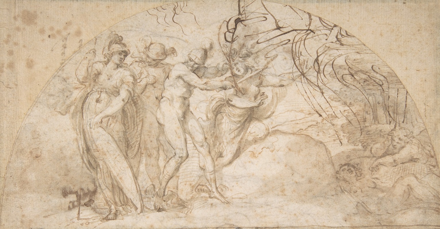 Perseus Beheading Medusa by Аннибале Караччи, 1560–1609 — digital art print download