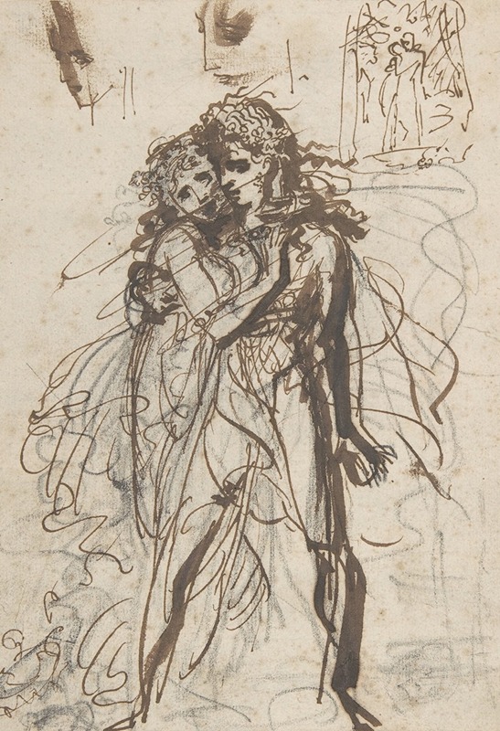 A Man and a Woman Embracing — Antoine-Jean Gros
