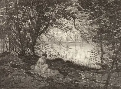 On the River by Болтон Коит Браун — digital art print download