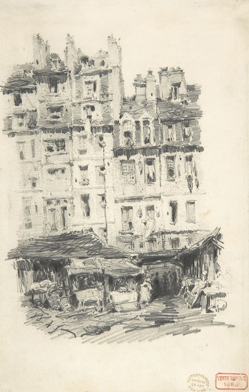 Houses by Шарль Барг, 1845 — digital art print download