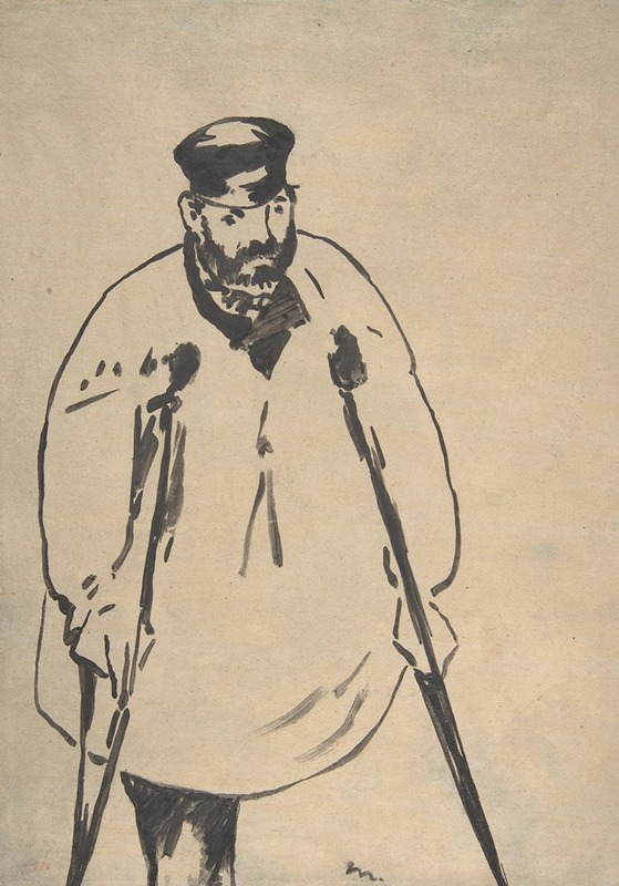 A Man on Crutches by Эдуар Мане, 1878 — digital art print download