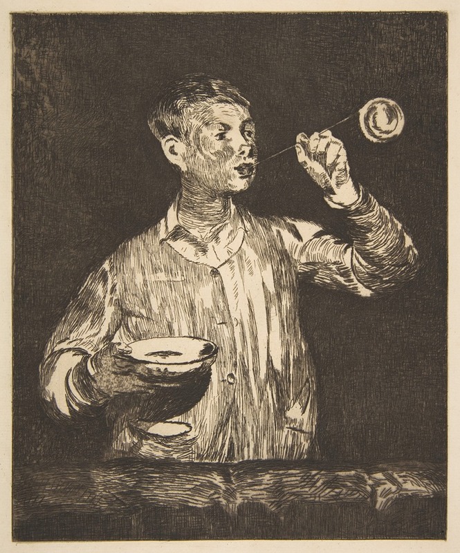 Boy with Soap Bubbles by Эдуар Мане — digital art print download