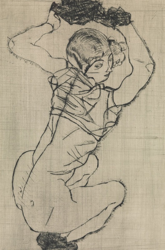 Squatting Woman by Эгон Шиле, 1914 — digital art print download