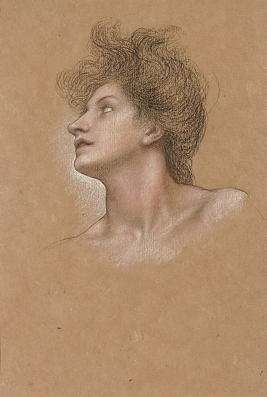 Study of a woman's head by Эвелин де Морган — digital art print download