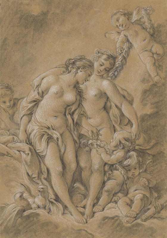 Nymphs and Cupids by François Boucher — digital art print download