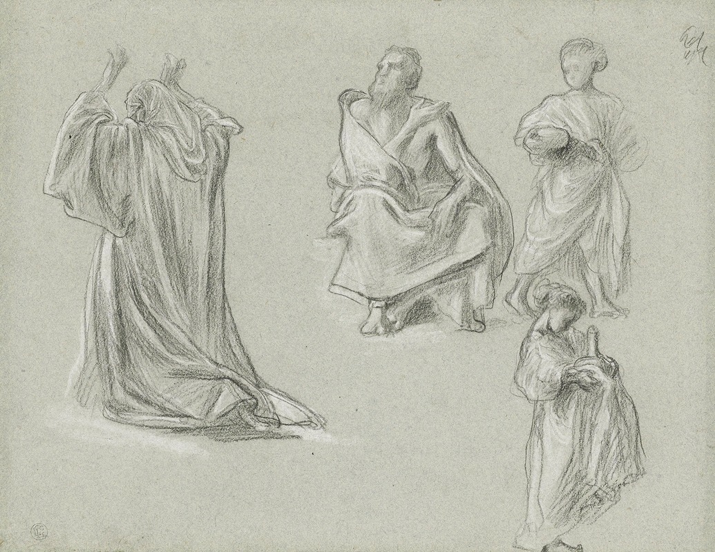 A sheet of figure studies by Фредерик Лейтон — digital art print download