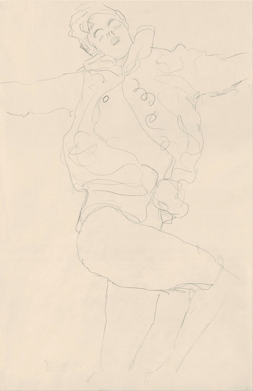 Dancing Woman with Cape by Густав Климт — digital art print download