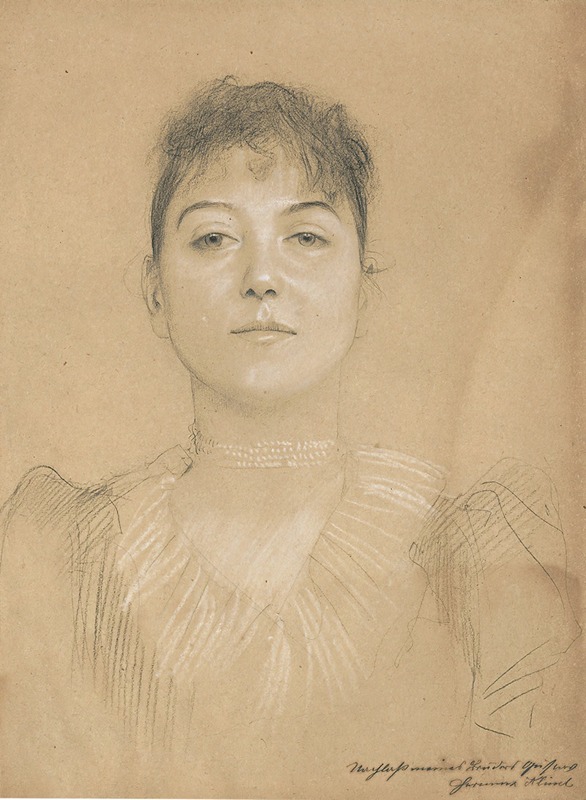 Portrait einer Frau by Густав Климт, 1890-1891 — digital art print download