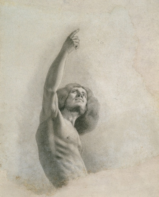 Self-Portrait with Upraised Arm by Гюстав Курбе — digital art print download