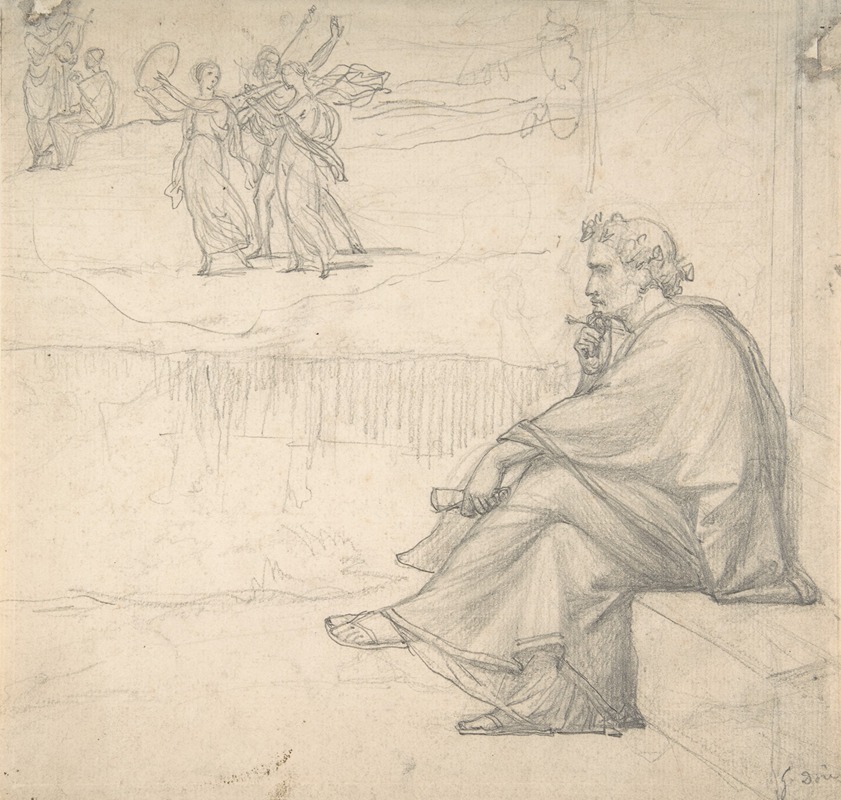 Male figure in classical costume — Gustave Doré