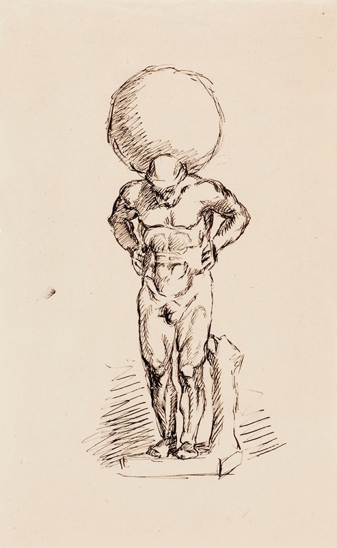 Atlas -veistos by Хелена Шьерфбек, 1877 - 1878 — digital art print download