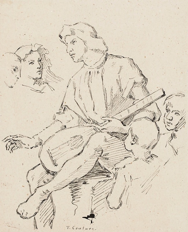 Luutunsoittaja, Thomas Couturen mukaan — Helene Schjerfbeck
